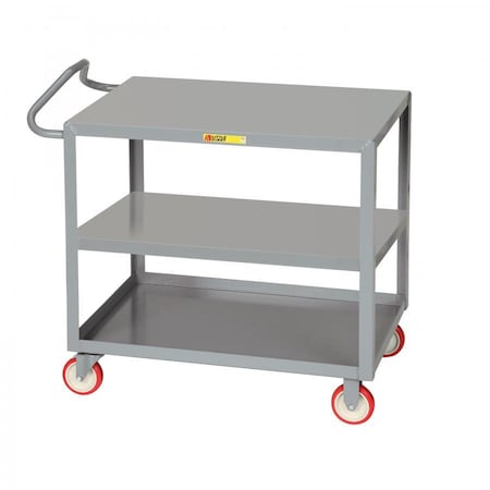 Little Giant Ergonomic Shelf Truck, 3 Shelves, 24" x 48" Shelf, 1200 lbs. Capacity 3ENLGL2448BRK